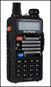 Baofeng Black UV-5R V2 amateur radio