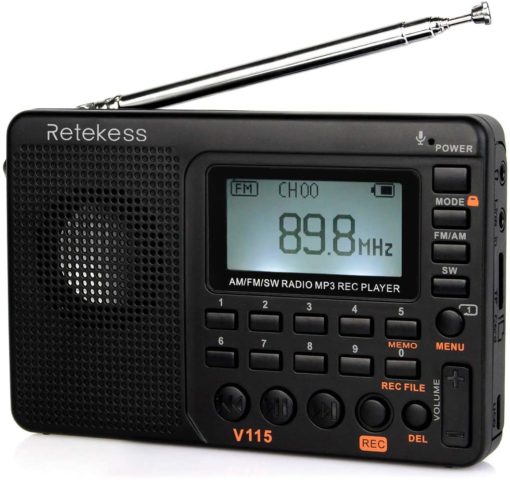 Sangean All in One AM/FM/SW Professional Digital Multi-Band World Receiver  Radio with Large Easy to Read Backlit LCD Display 