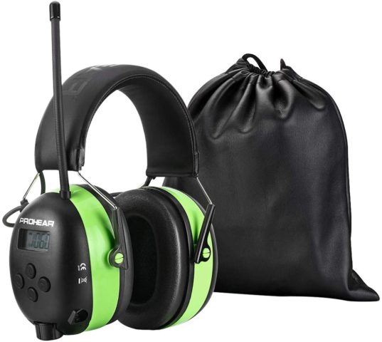 Over Ear Foldable Wireless/Wired Stereo Noise-Cancelling HiFi Headset Radio Receiver Hearing Protector Earmuff Topiky FM Radio Headphone with LCD Display 