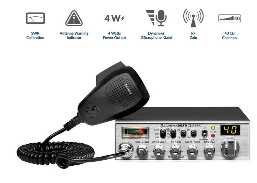 Cobra Ultra-Compact Full Featured CB Radio, 40-Channel Fixed-Mount