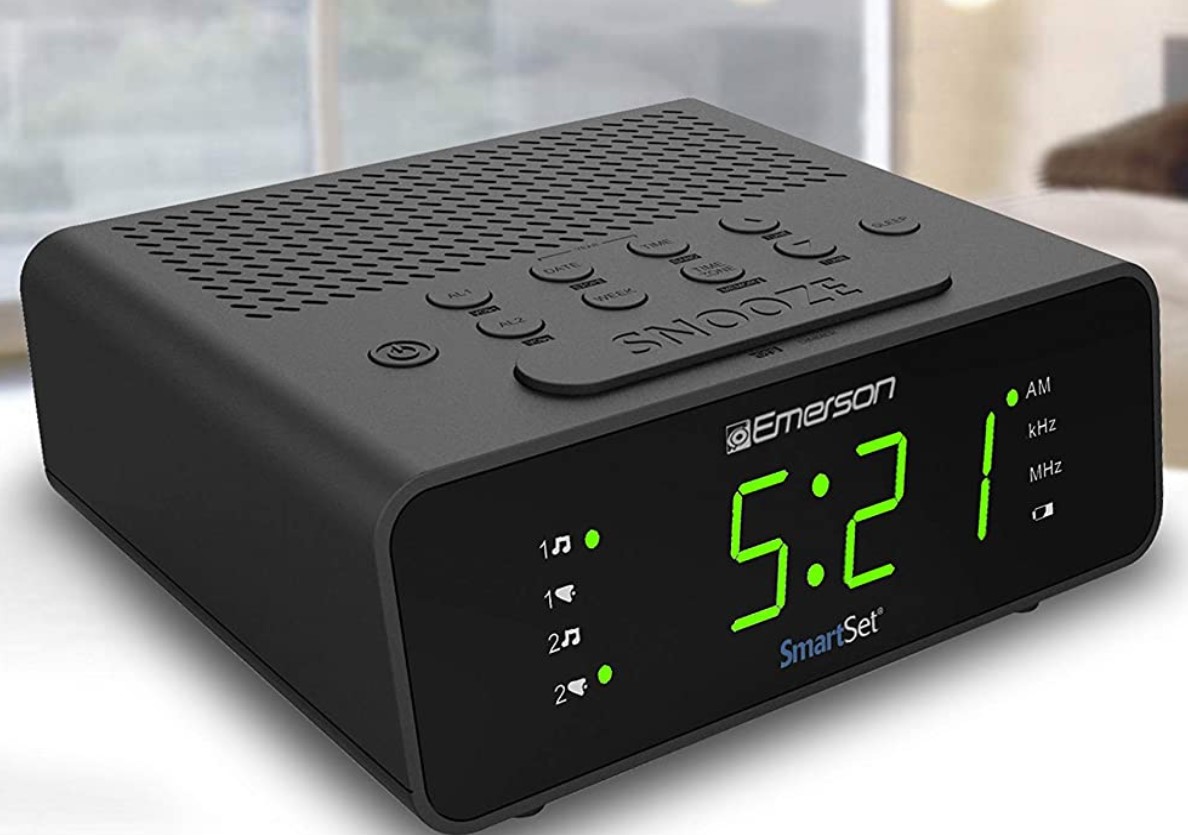 Emerson SmartSet Alarm Clock Radio with AM FM Radio