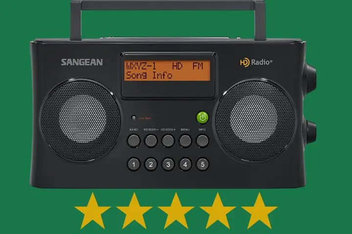 Sangean AM/FM/NOAA Weather Alert Rechargeable Radio